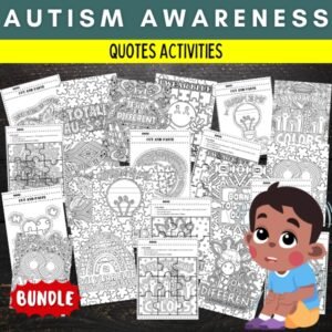 Autism awareness Quotes Coloring Pages Activities
