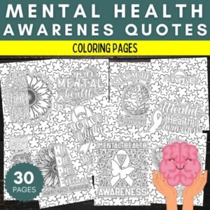 Mental health awareness Month Quotes Coloring Pages Fun May Activities