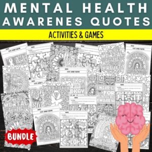 Printable Mental Health Awareness Month Quotes Activities & Games