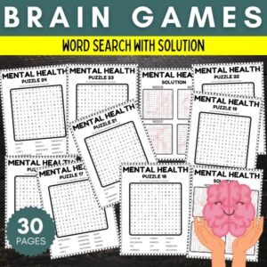 Printable Mental Health Awareness Month Word Search Puzzles With Solution