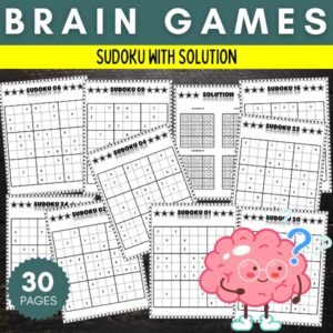 Mental Health Sudoku Puzzles With Solution - Fun Brain Games Activities