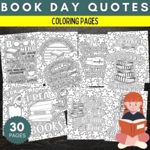 World Book day Quotes Coloring Pages