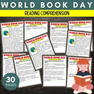 Printable World Book day Reading Comprehension Passages - Fun April Activities