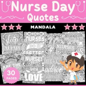 Nurse Day Quotes Mandala Coloring Pages