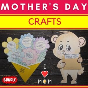 Mothers Day Craft | Flower Bouquet Card - Letter for Mom Writing template