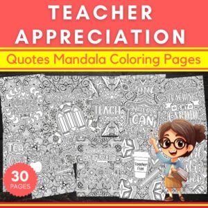 Teacher Appreciation Week Quotes Mandala Coloring Pages - Fun May Activities