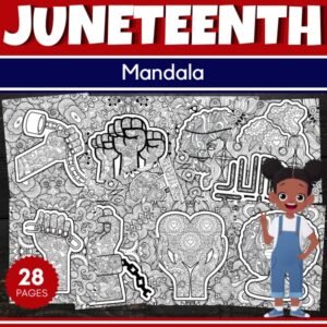 Juneteenth Freedom Day Mindfulness Mandala Coloring Pages