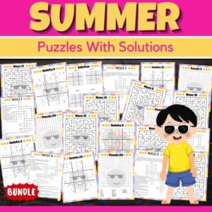 Printable Summer Puzzles With Solutions - Fun End of the year Brain Games