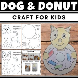 Printable Dog & Donut Craft Activity | End of the year Creative Craft for Kids