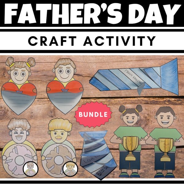 Printable Father's Day Craft - Fun End of the year Creative Craft for Kids