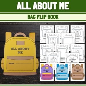 Back to School Craft | All About Me Bag Backpack | First Week of school Activity