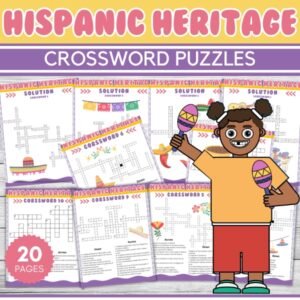 Hispanic heritage month activities - Crossword Puzzles Games Worksheet