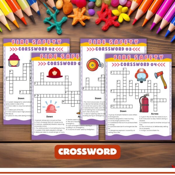 Fire Safety Week Crossword Puzzles Games