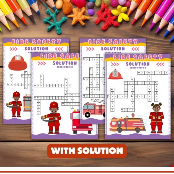 Fire Safety Week Crossword Puzzles Games