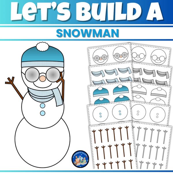 How to build a snowman Craft Activity Snowmen at night craft - Winter Activities