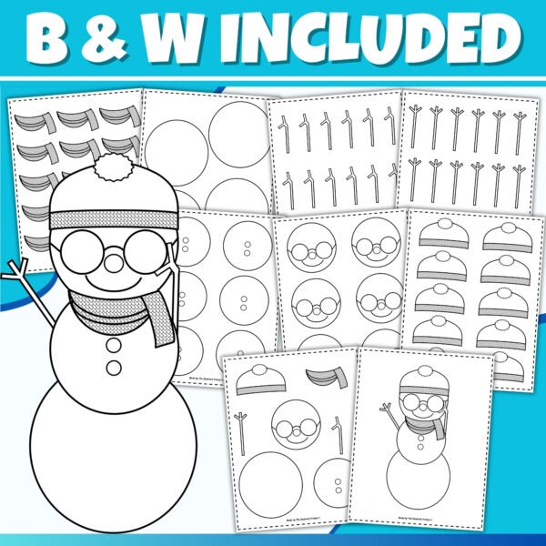 How to build a snowman Craft Activity Snowmen at night craft - Winter Activities