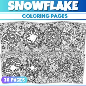 Printable Snowflake Templates Coloring Pages - Winter | snow day Activities