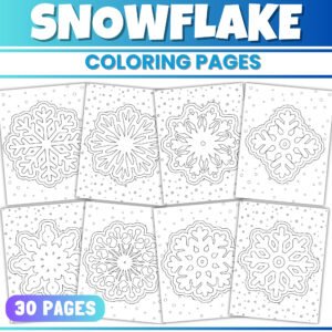 Snowflake Template Coloring Pages sheets - Winter | snow day Activities