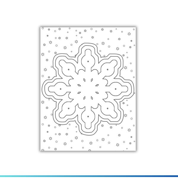 Snowflake Template Coloring Pages sheets - Winter | snow day Activities