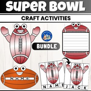 Super Bowl 2025 Craft & Football Writing Activities | Fun February Bulletin Board