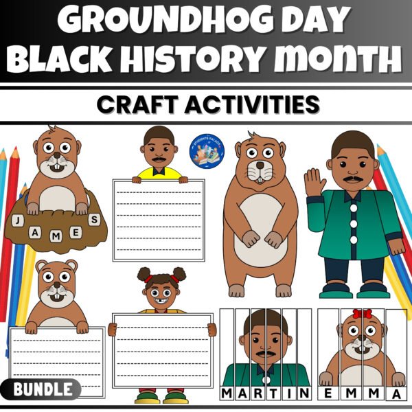 Mlk | Black History Month Projects & Groundhog Day Craft | February Activities