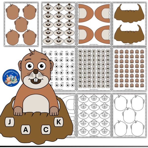 Groundhog Day Editable Name Craft | Fun Bulletin Board Activity for February