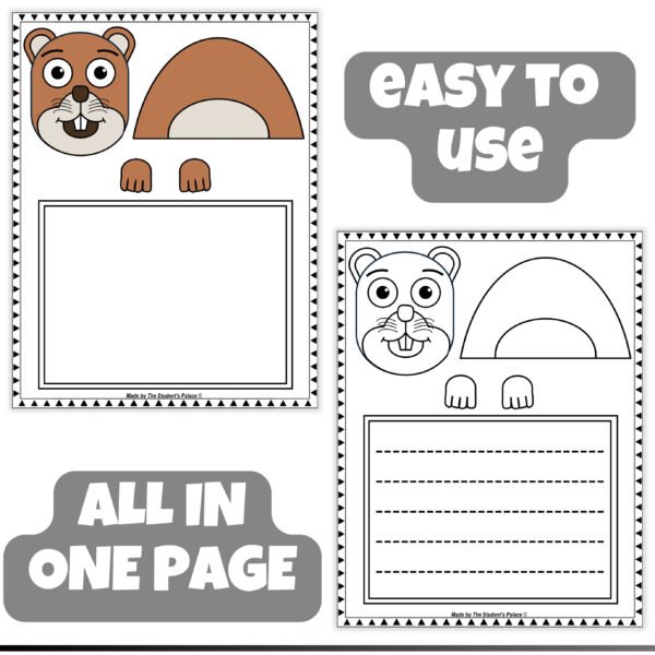 Groundhog Day Writing Craft Activity | February Bulletin Board Activities