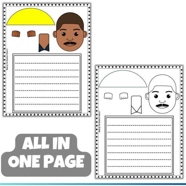 Martin Luther King Writing Craft | Black History Month Bulletin Board Activities